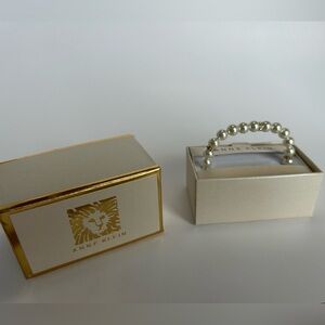 Anne Klein Gold and Cream Pearl Bracelet